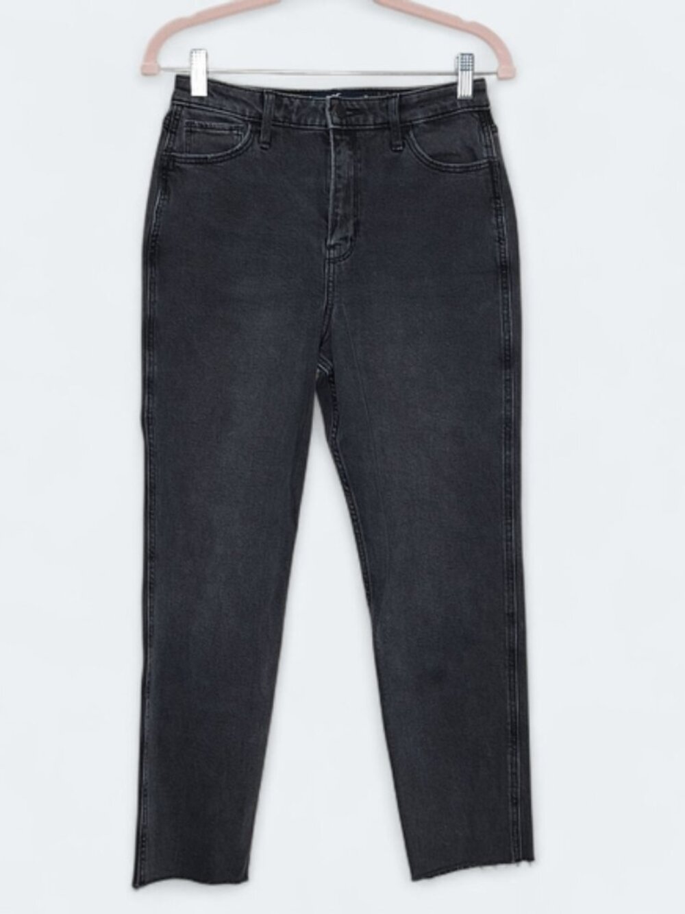Hollister Black Wash  Ultra High Rise Mom Jeans Sz 26 Vintage Stretch